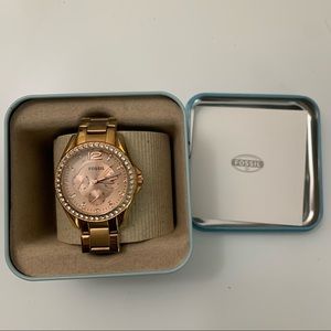 Rose Gold Fossil Watch
